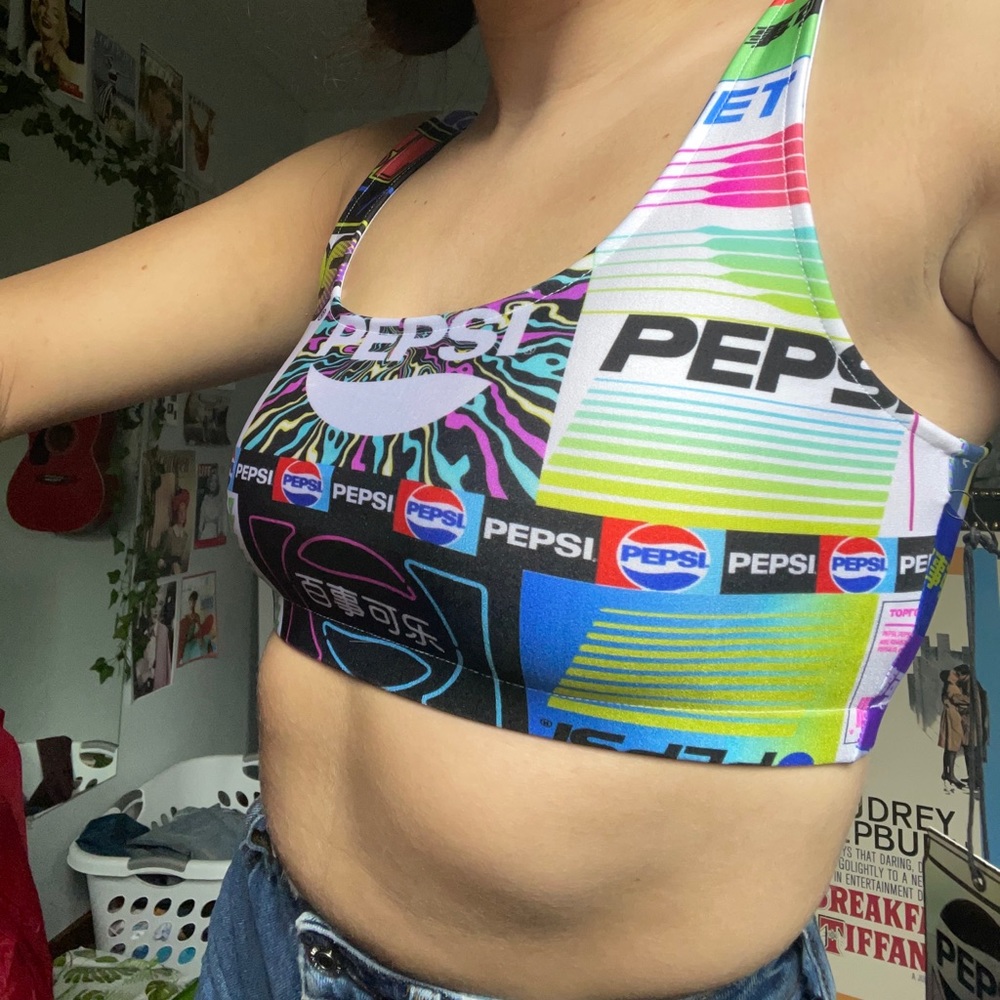 pepsi y2k sports bra
